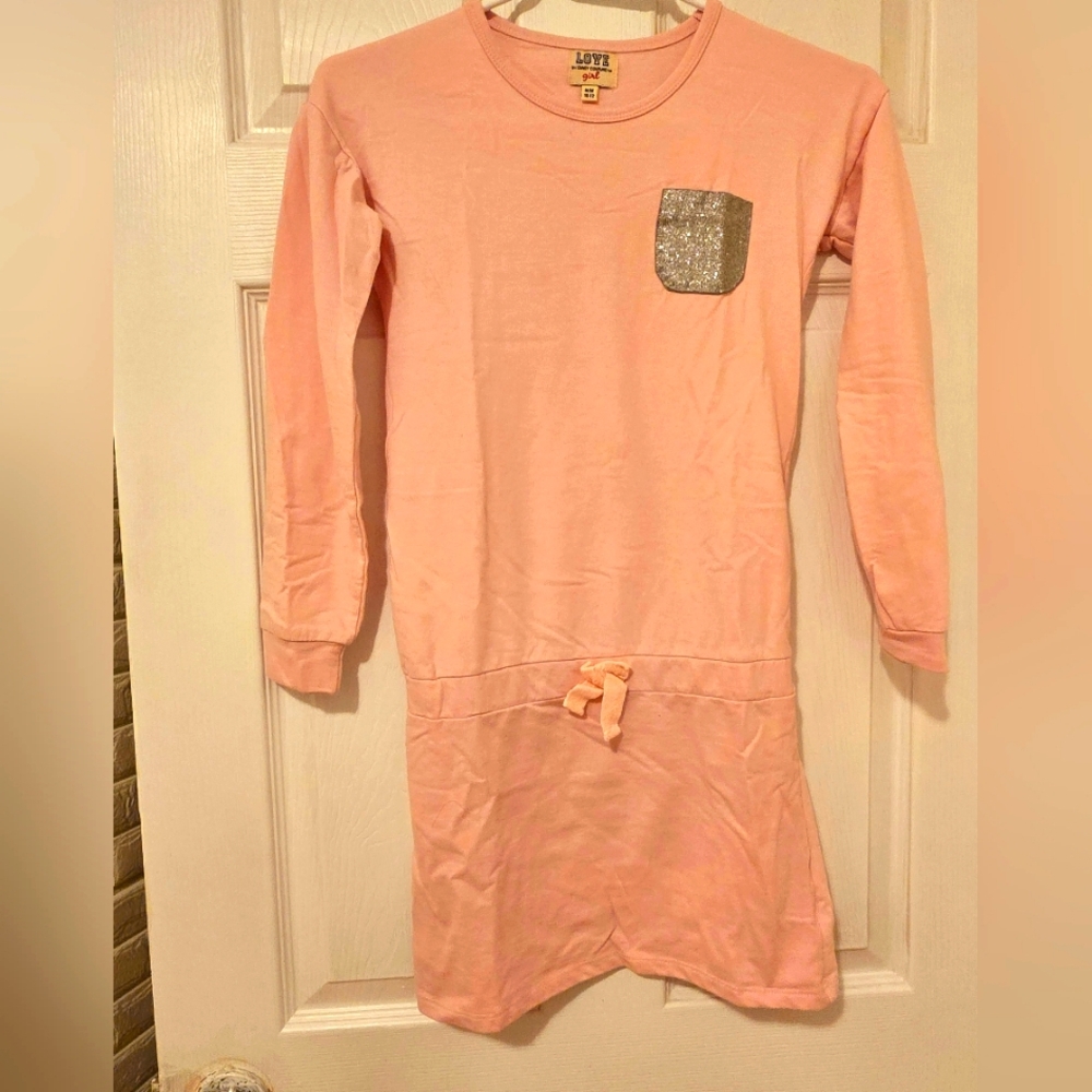 Love Pink Dress with Silver Pocket